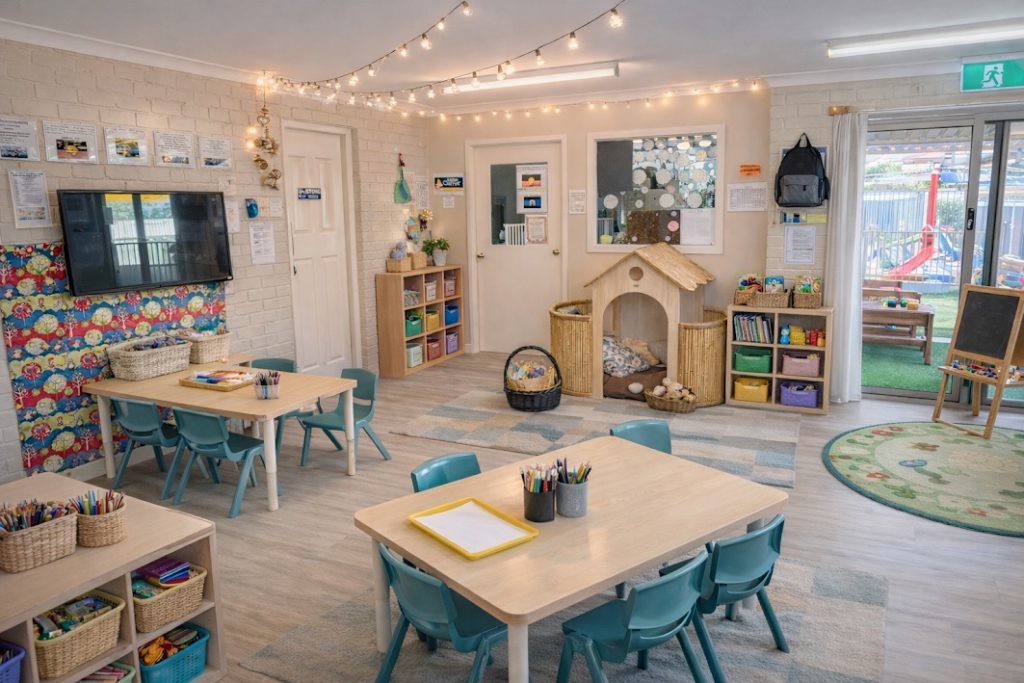 Kindergarten learning environment prepared for independent discovery at Super Stars Cooloongup